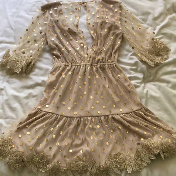 Polka Dots Sexy Mesh Dress - Picture 7 of 7